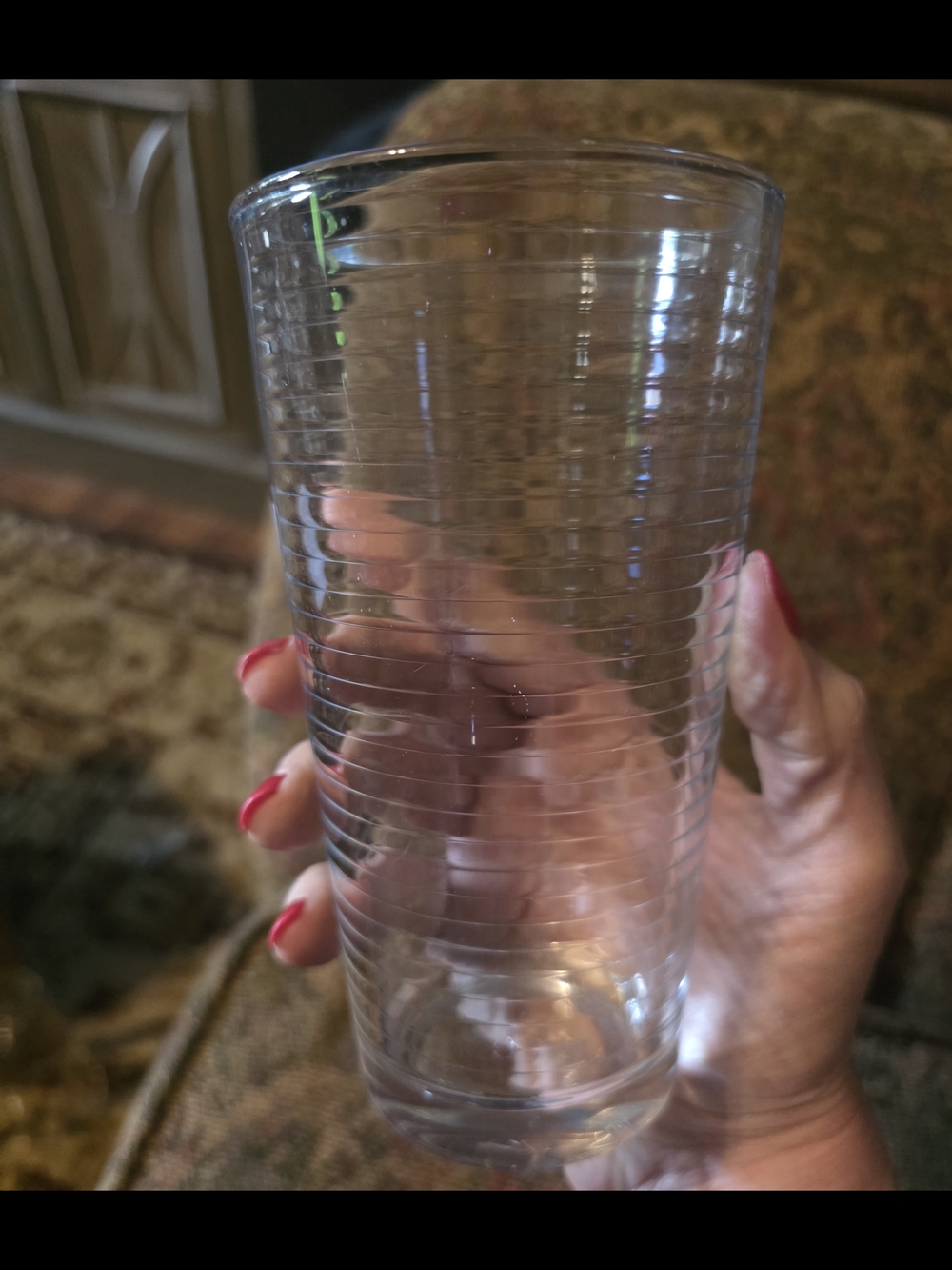 5 MSM Vintage Pasabasce Clear Ribbed Glass Tumbler - Transparent